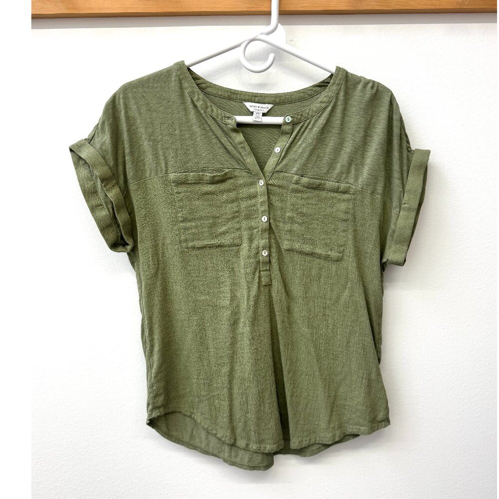Lucky Brand Short Sleeve Henley Medium